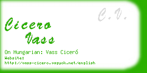 cicero vass business card